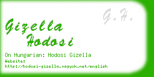 gizella hodosi business card